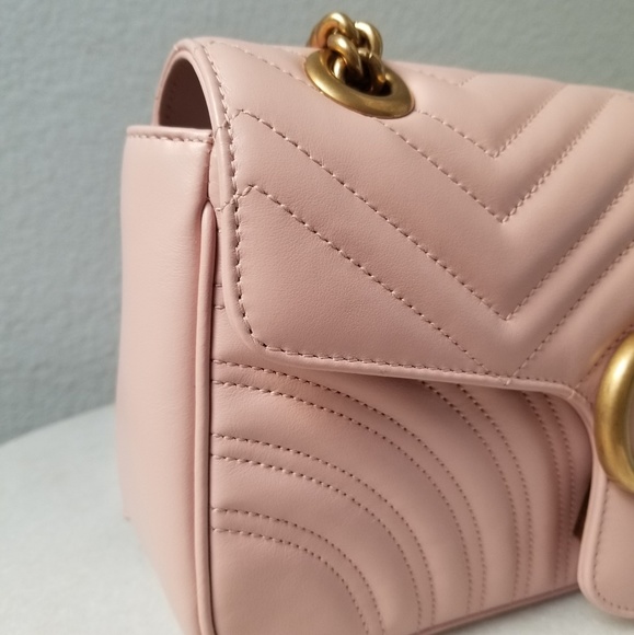 NWT Gucci marmont matelasse flap bag pink - Picture 2 of 8